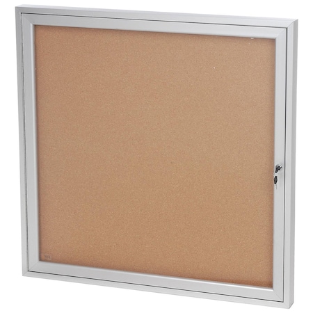 Ghent One Door Bulletin Board - 36inW X 36inH PA13636K-GLBL